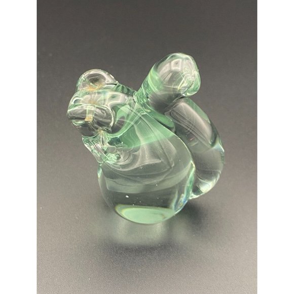 Blown Glass Squirrel Figurine Paperweight Handmade Ngwenya Glass Small Clear - Picture 4 of 7